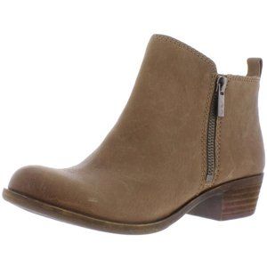 Lucky Brand Womens Basel Taupe Ankle Boots Shoes 5.5 Medium